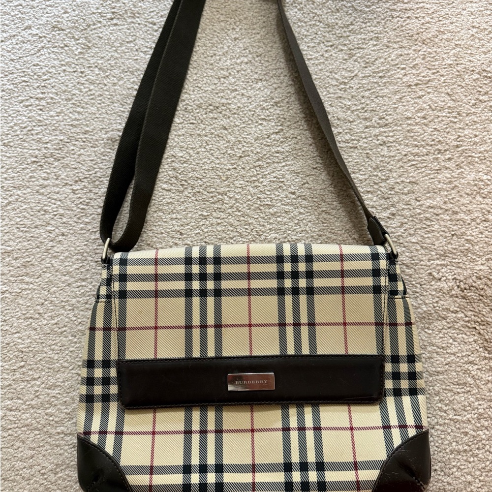 Burberry Style (not genuine) Beige and Black Crossbody Bag